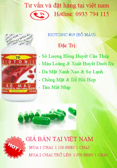 BIOTONIC #19 (BỔ MÁU)