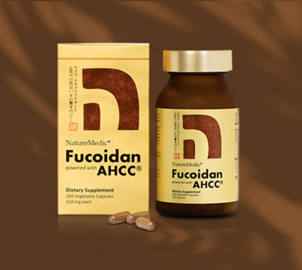NatureMedic Fucoidan AHCC® Brown / Rong biển bổ sung miễn dịch với Mekabu Mozuku hữu cơ có độ tinh khiết cao Agaricus 1 Chai - 160 Viên nang Thực vật / Sản xuất tại Nhật Bản